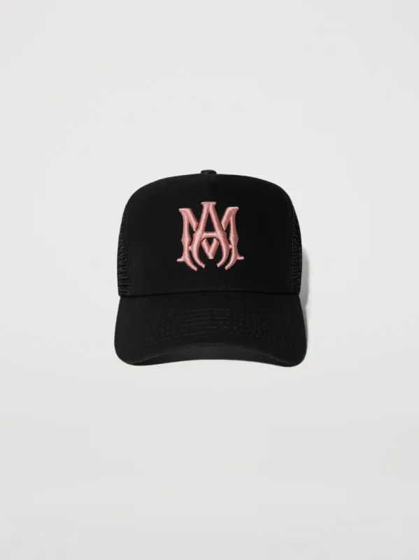 M.A. TRUCKER HAT - BLACK PEACH sold by AMIRI