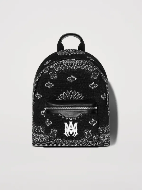 M.A. CROCHET BANDANA BACKPACK - BLACK made by AMIRI
