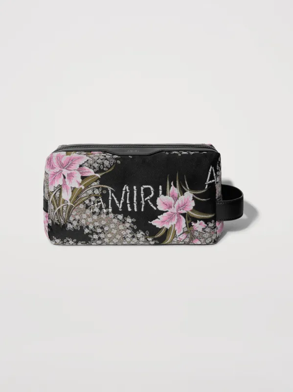 HIBISCUS JACQUARD DOPP KIT - BLACK made by AMIRI