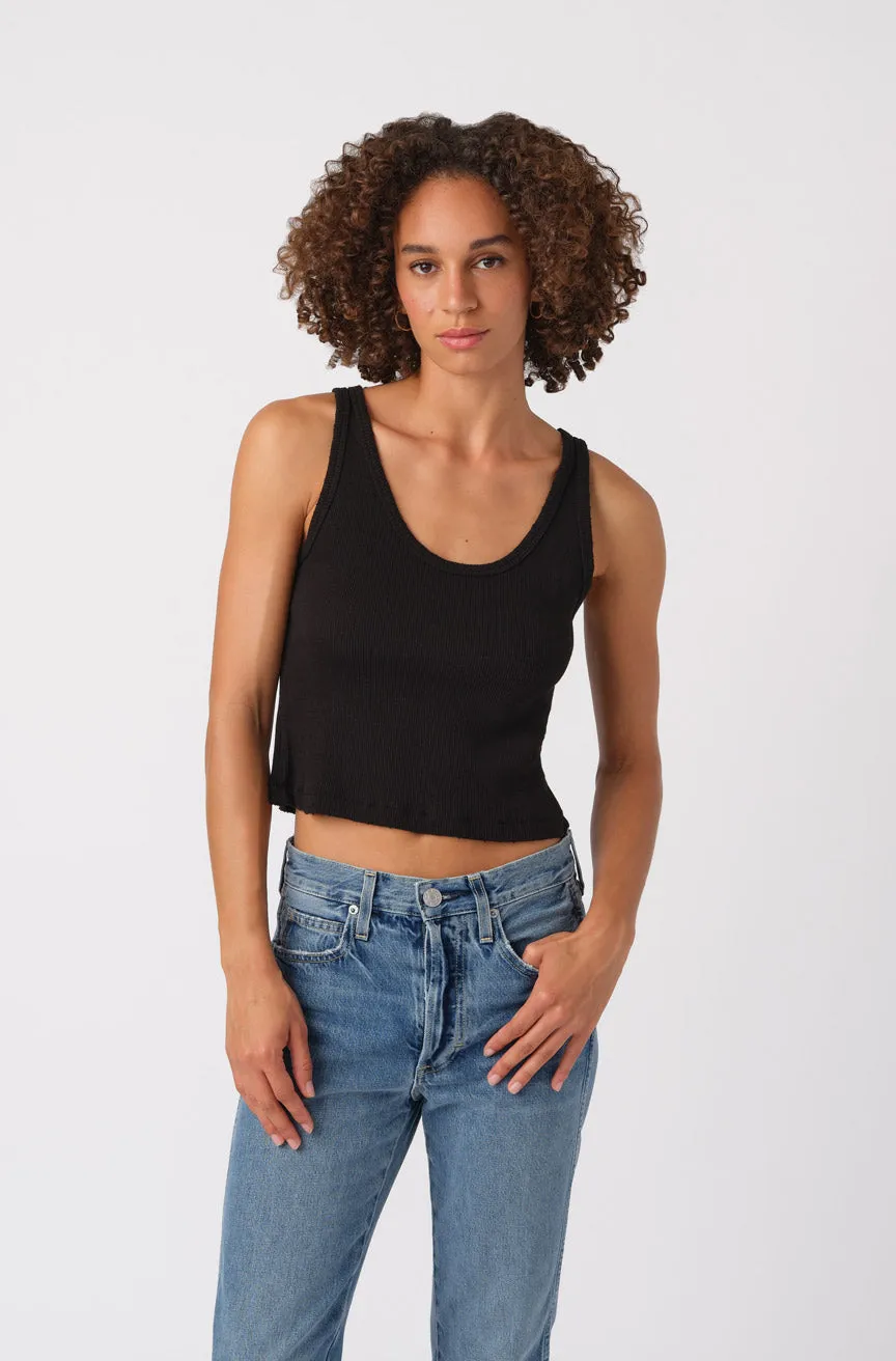Crop Rib Tank sold by AMO