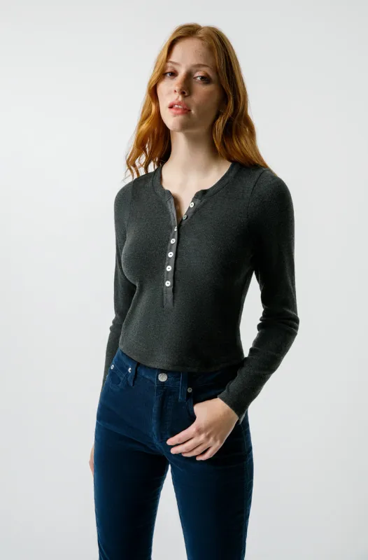 Sassy Rib Henley sold by AMO