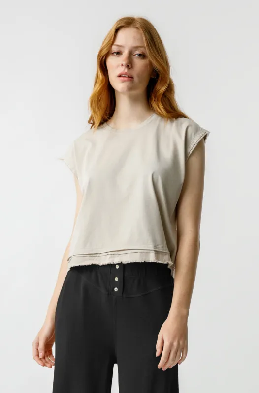 Feather Pima Muscle Tank sold by AMO