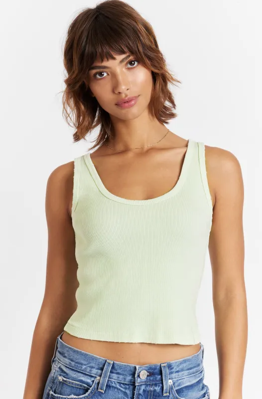 Crop Rib Tank sold by AMO