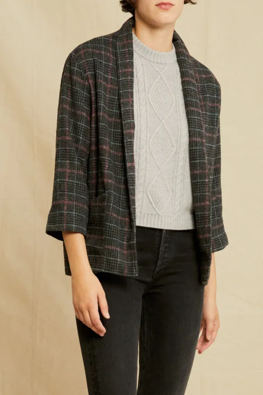 Viva Wool Jacket - Pink and Grey Plaid - ReAmour sold by Amour Vert