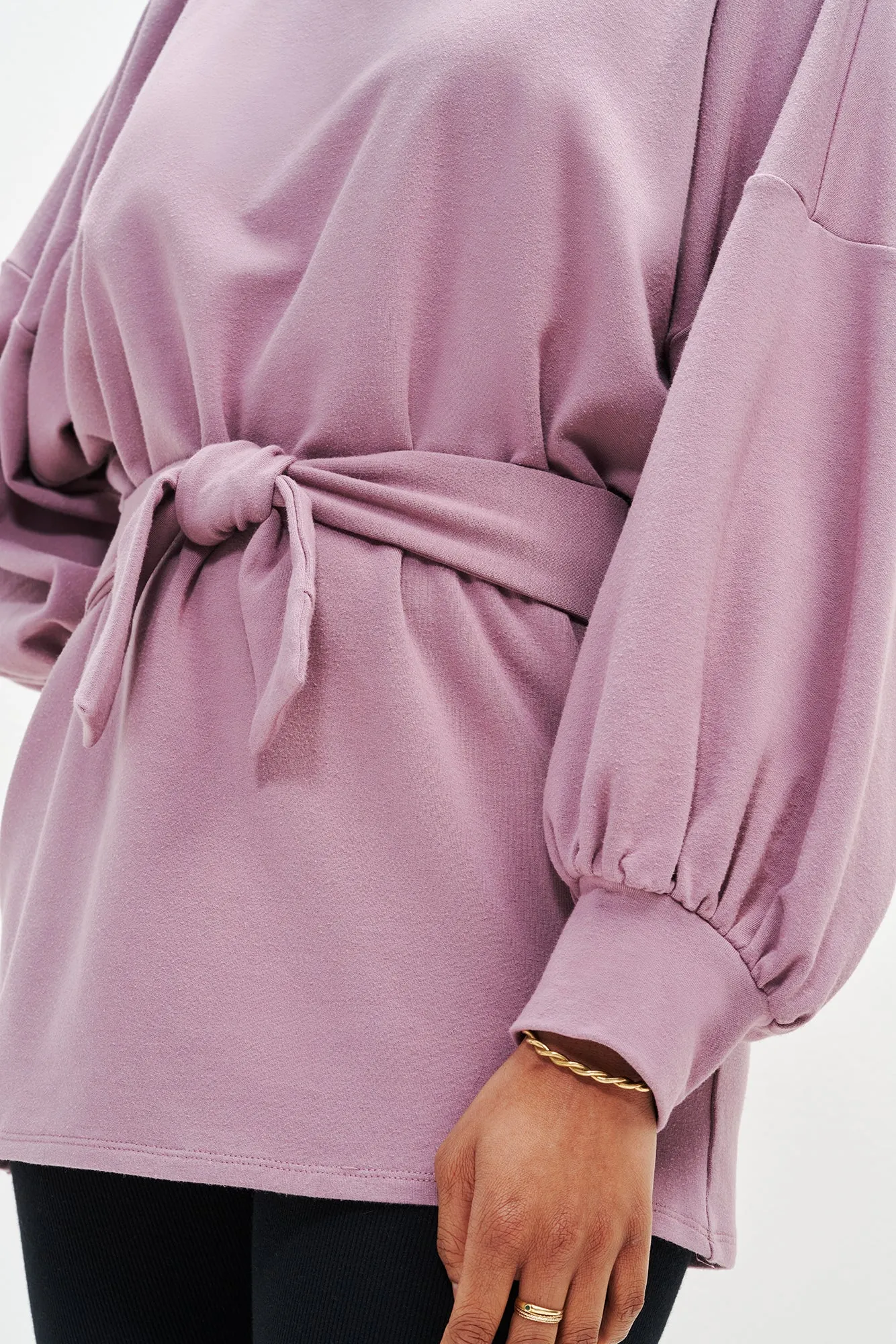 Fleur Reverie Terry Sweatshirt - Lavender - ReAmour sold by Amour Vert product image thumbnail 5