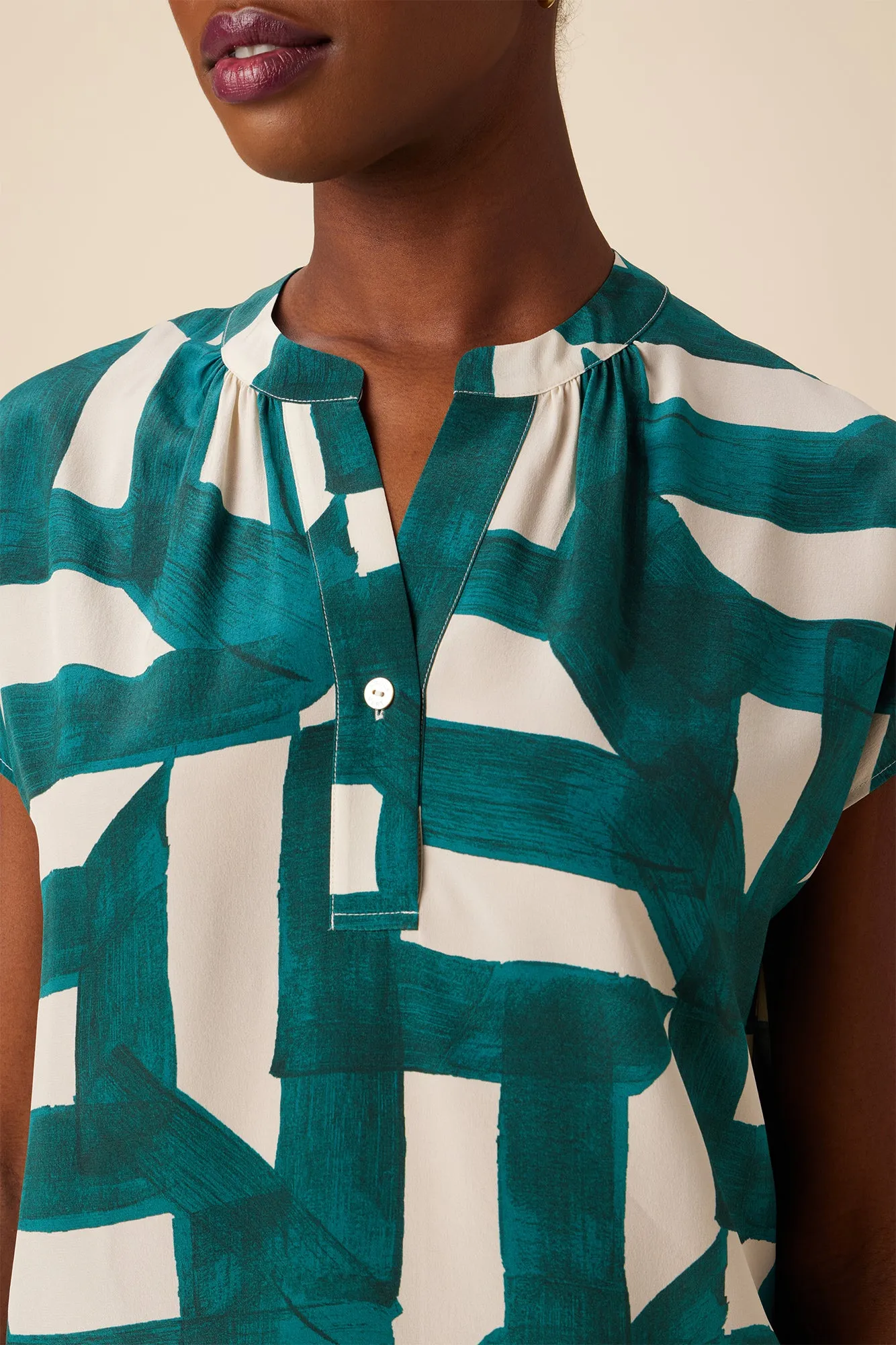 Renata Washable Silk Blouse - Eva sold by Amour Vert product image thumbnail 4