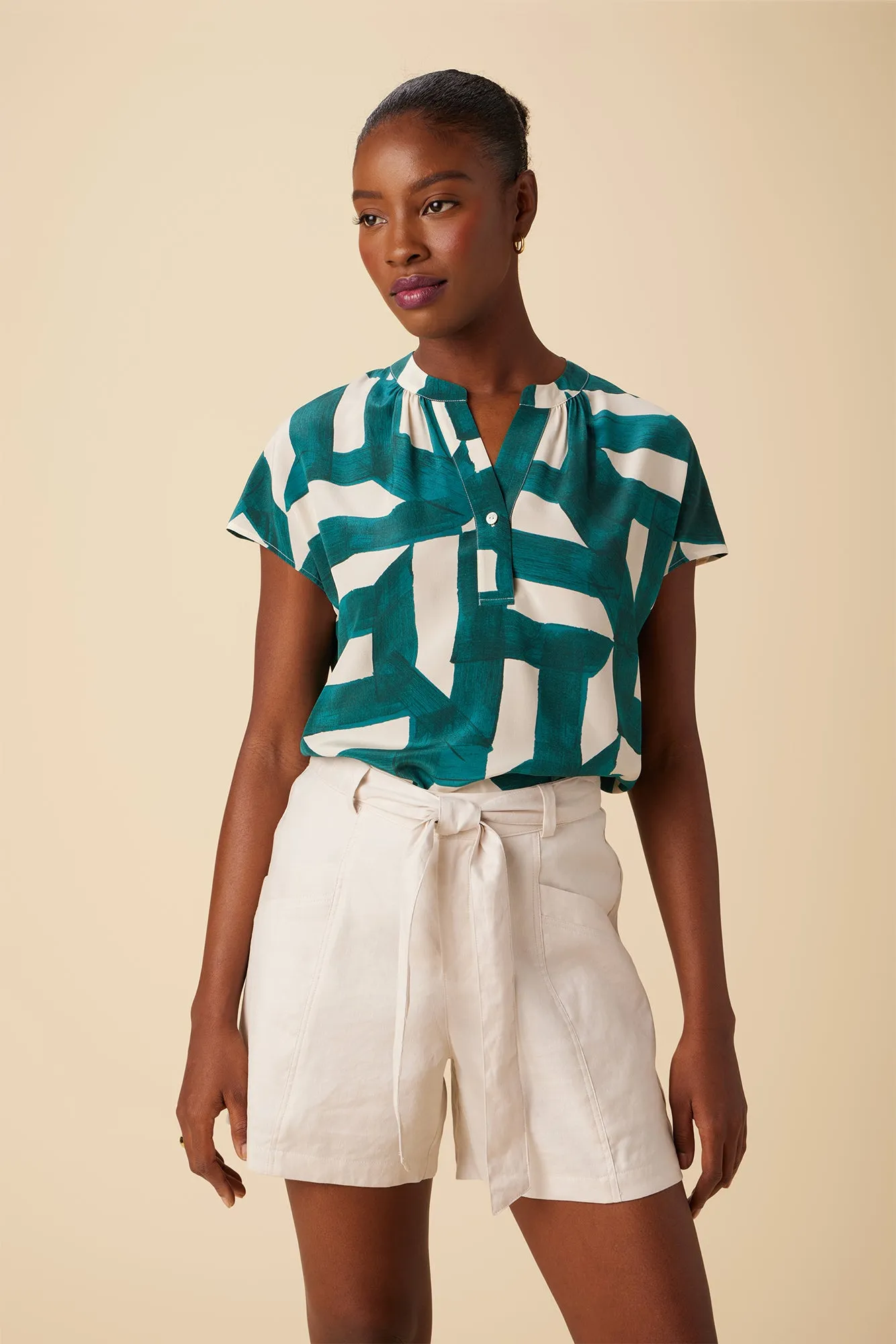 Renata Washable Silk Blouse - Eva sold by Amour Vert