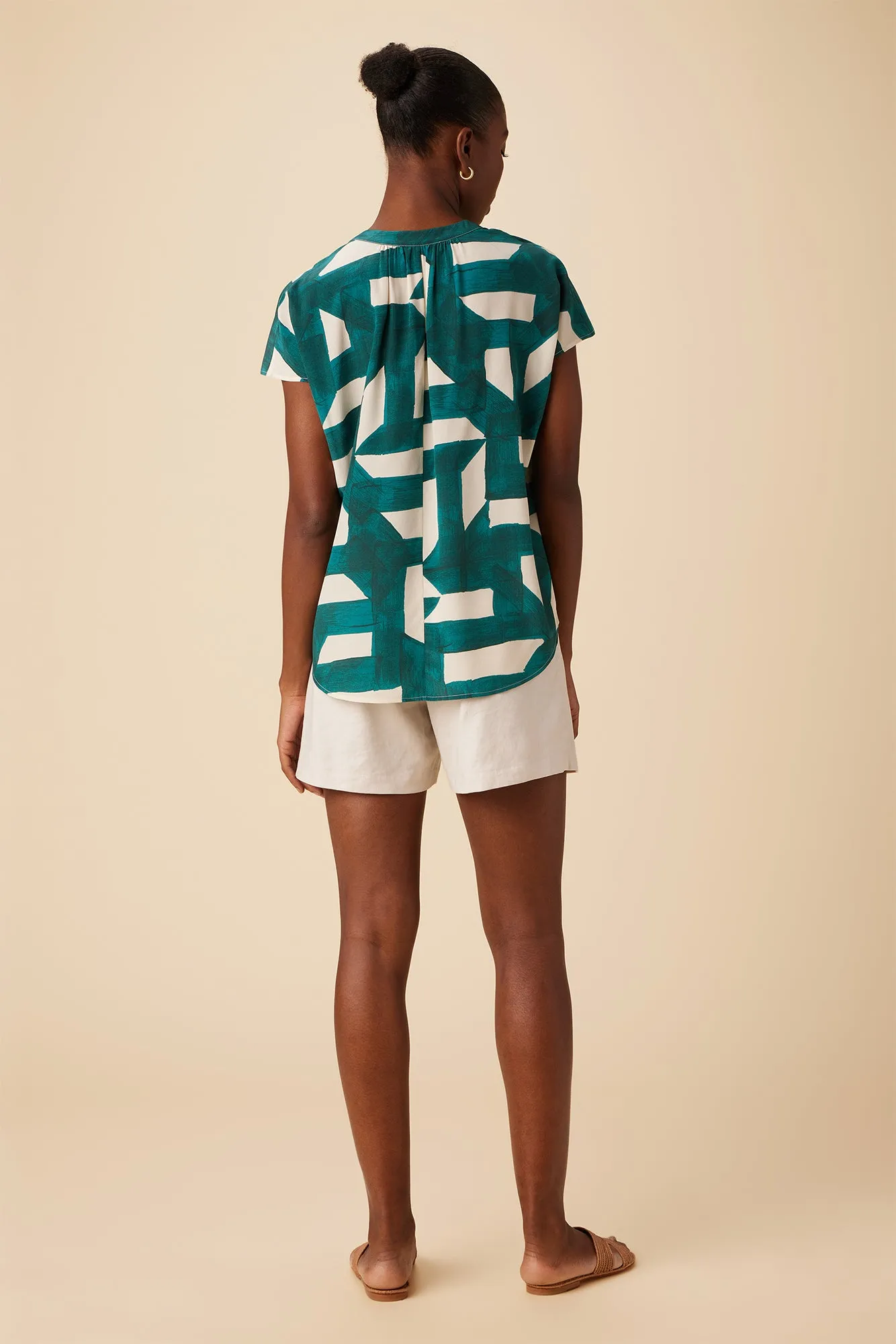 Renata Washable Silk Blouse - Eva sold by Amour Vert product image thumbnail 3