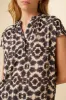 Renata Ecovero Blouse - Ink Flower sold by Amour Vert
