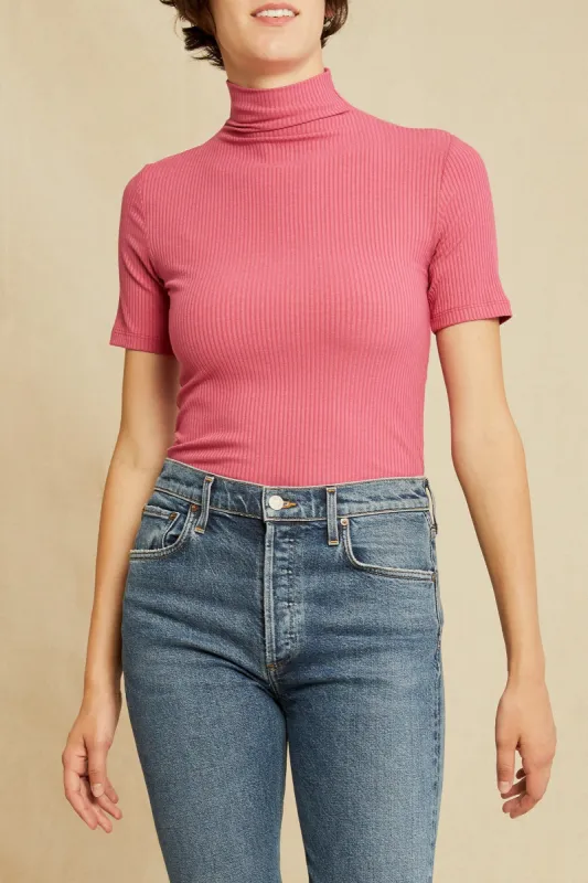 Fiona Paris Rib Turtleneck Top - Stargazer sold by Amour Vert