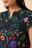 Renata Ecovero Blouse - Stella Floral Navy sold by Amour Vert