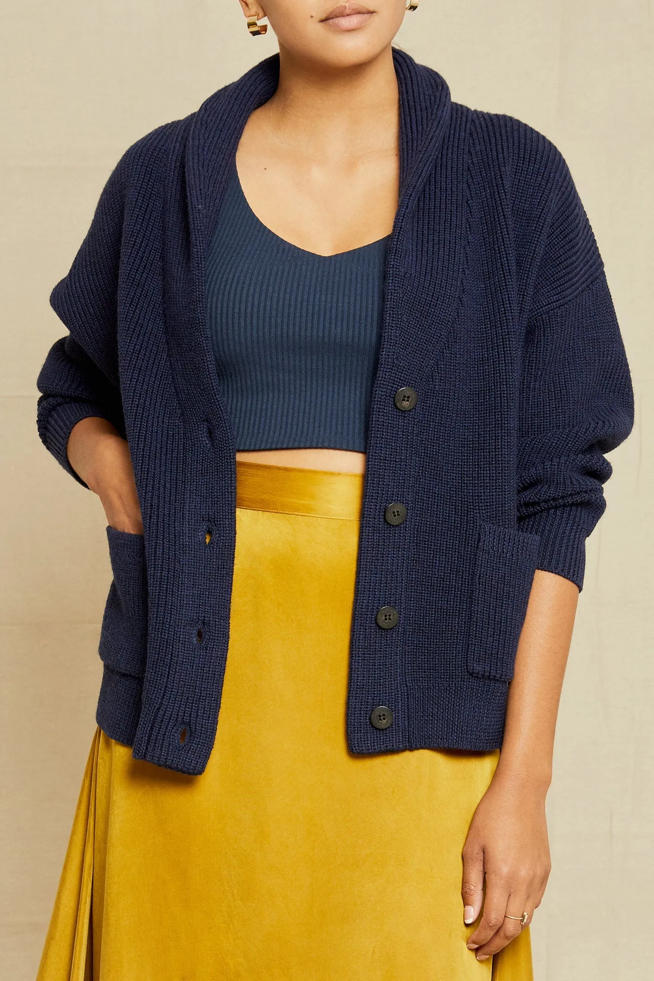 Scout Wool Cardigan - Navy sold by Amour Vert