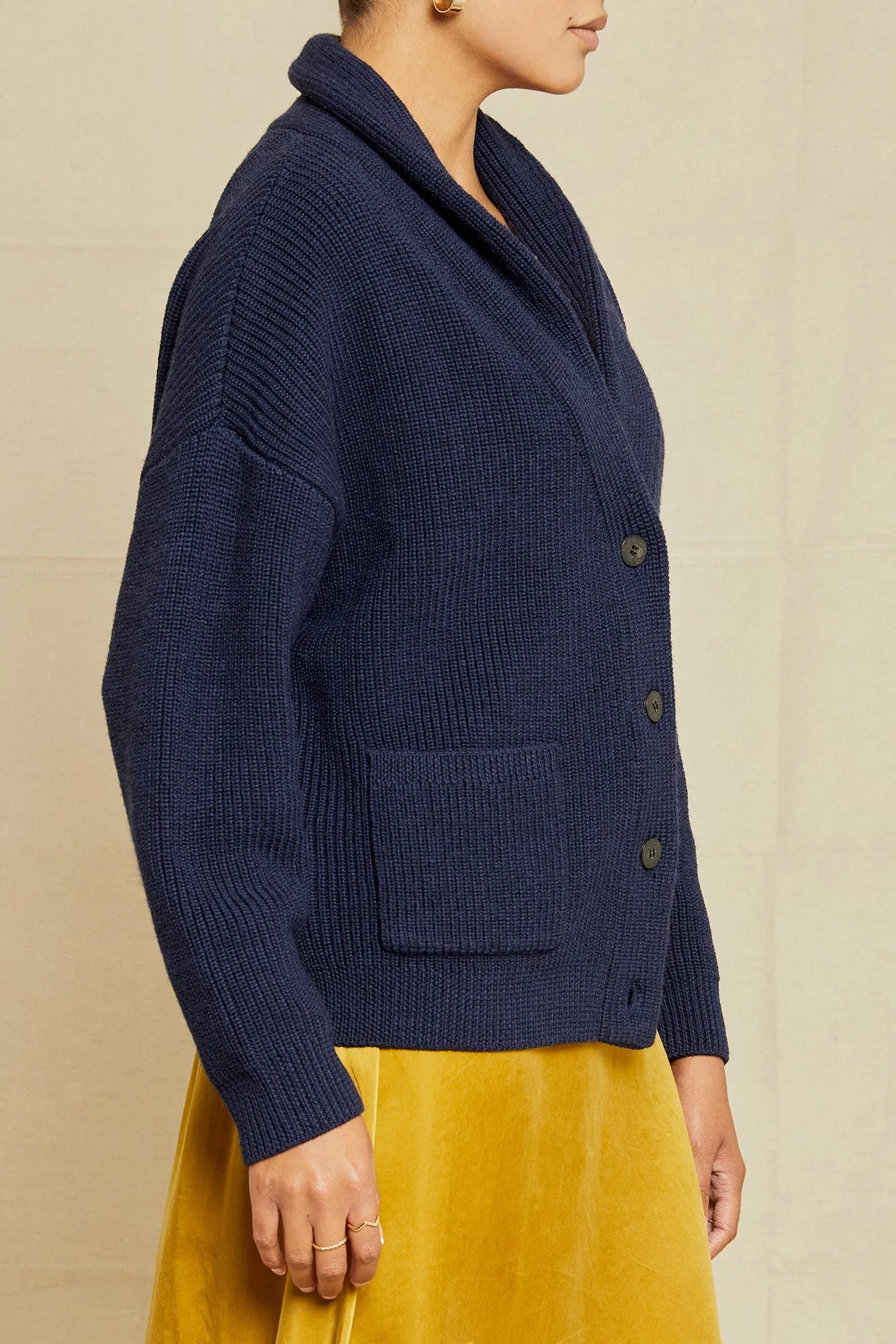 Scout Wool Cardigan - Navy sold by Amour Vert product image thumbnail 3