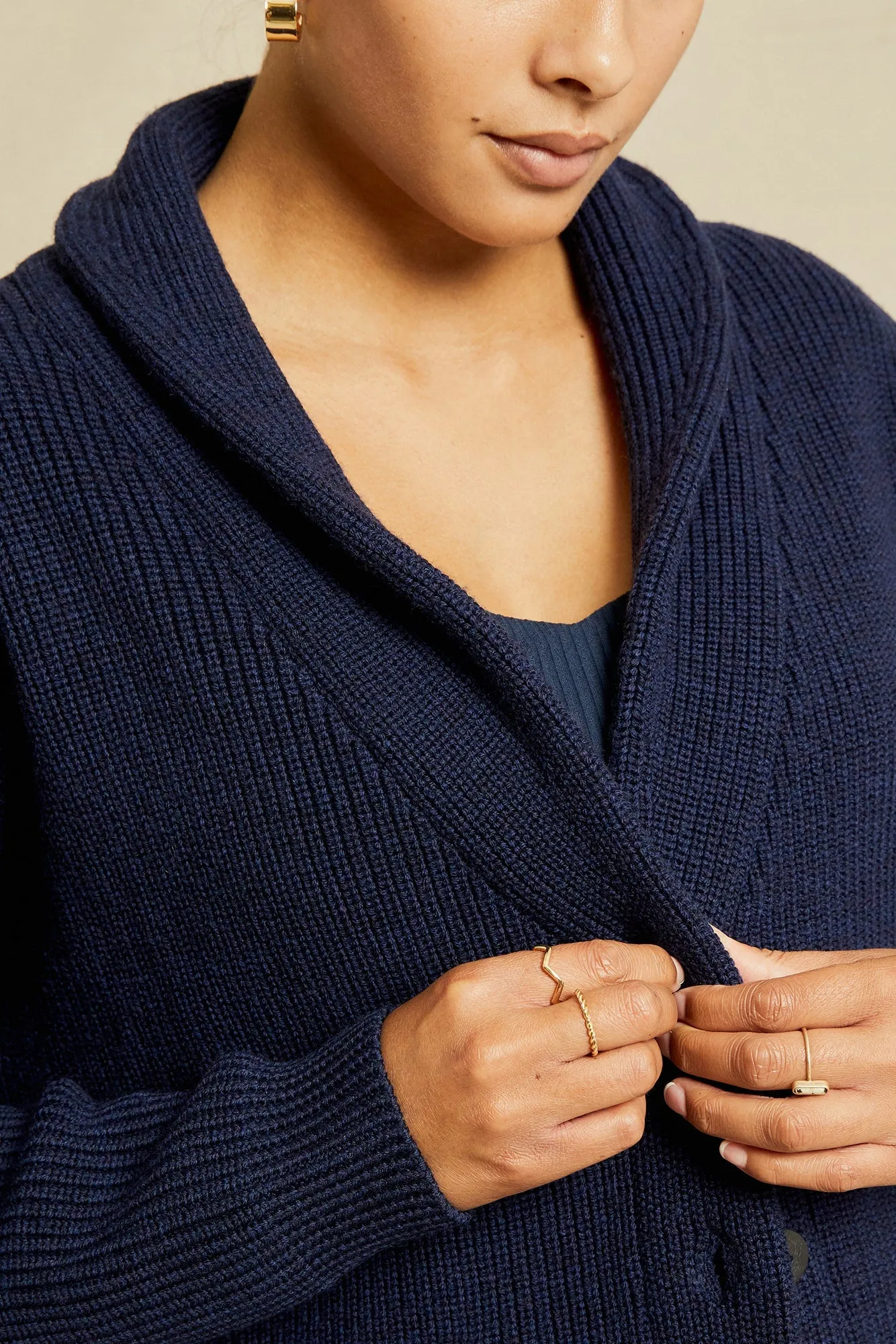 Scout Wool Cardigan - Navy sold by Amour Vert product image thumbnail 5