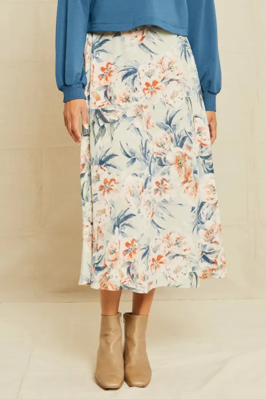 Blaze Washable Silk Skirt - Paulette Floral sold by Amour Vert