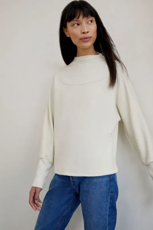 Nadav Luxe Fleece Sweatshirt - Ivory sold by Amour Vert