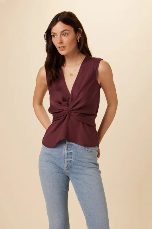 Clemence Tencel Blouse - Sepia sold by Amour Vert