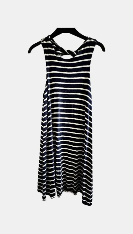 Brigette Striped Dress - Navy and White - ReAmour sold by Amour Vert