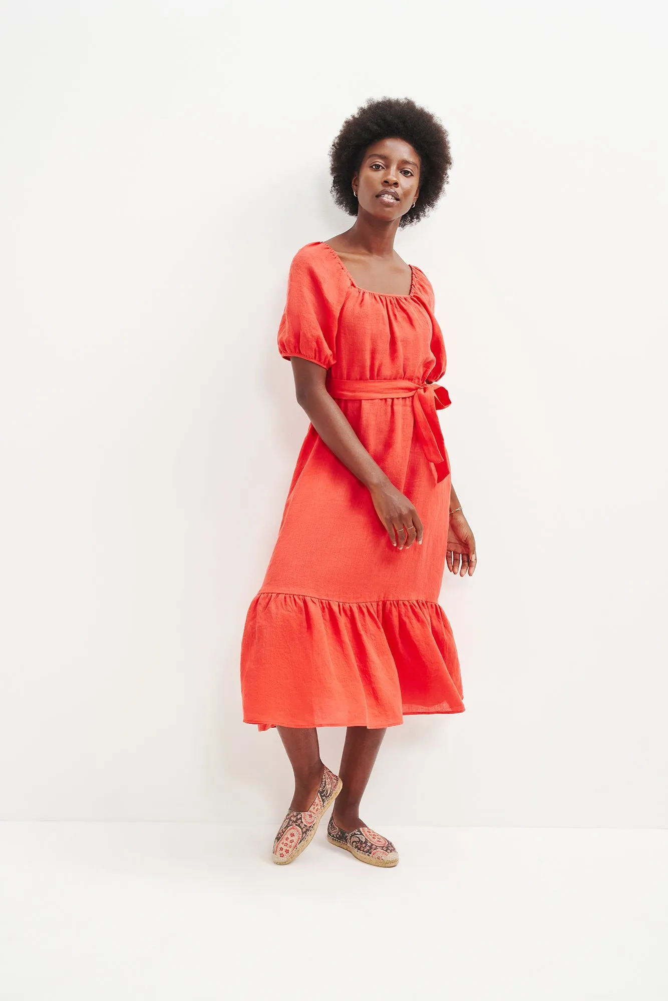 Michelle Linen Midi Dress - Eucalyptus - ReAmour sold by Amour Vert product image thumbnail 4