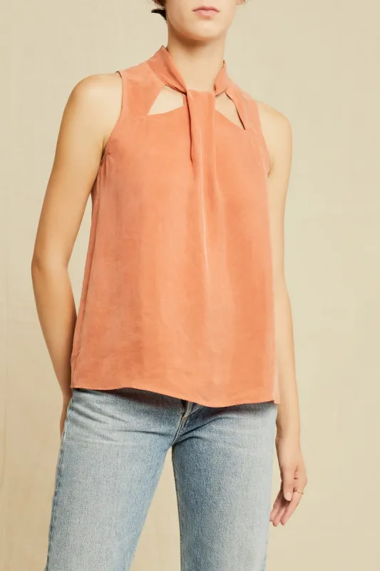 Rosie Cottonseed Cupro Top - Hibiscus sold by Amour Vert