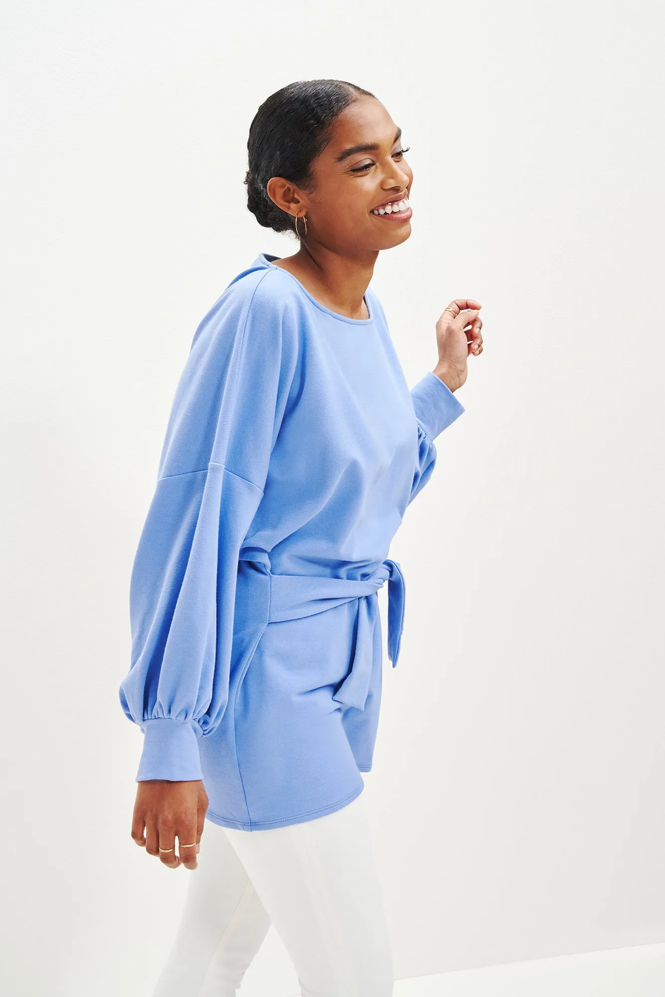 Fleur Reverie Terry Sweatshirt - Sky sold by Amour Vert product image thumbnail 4
