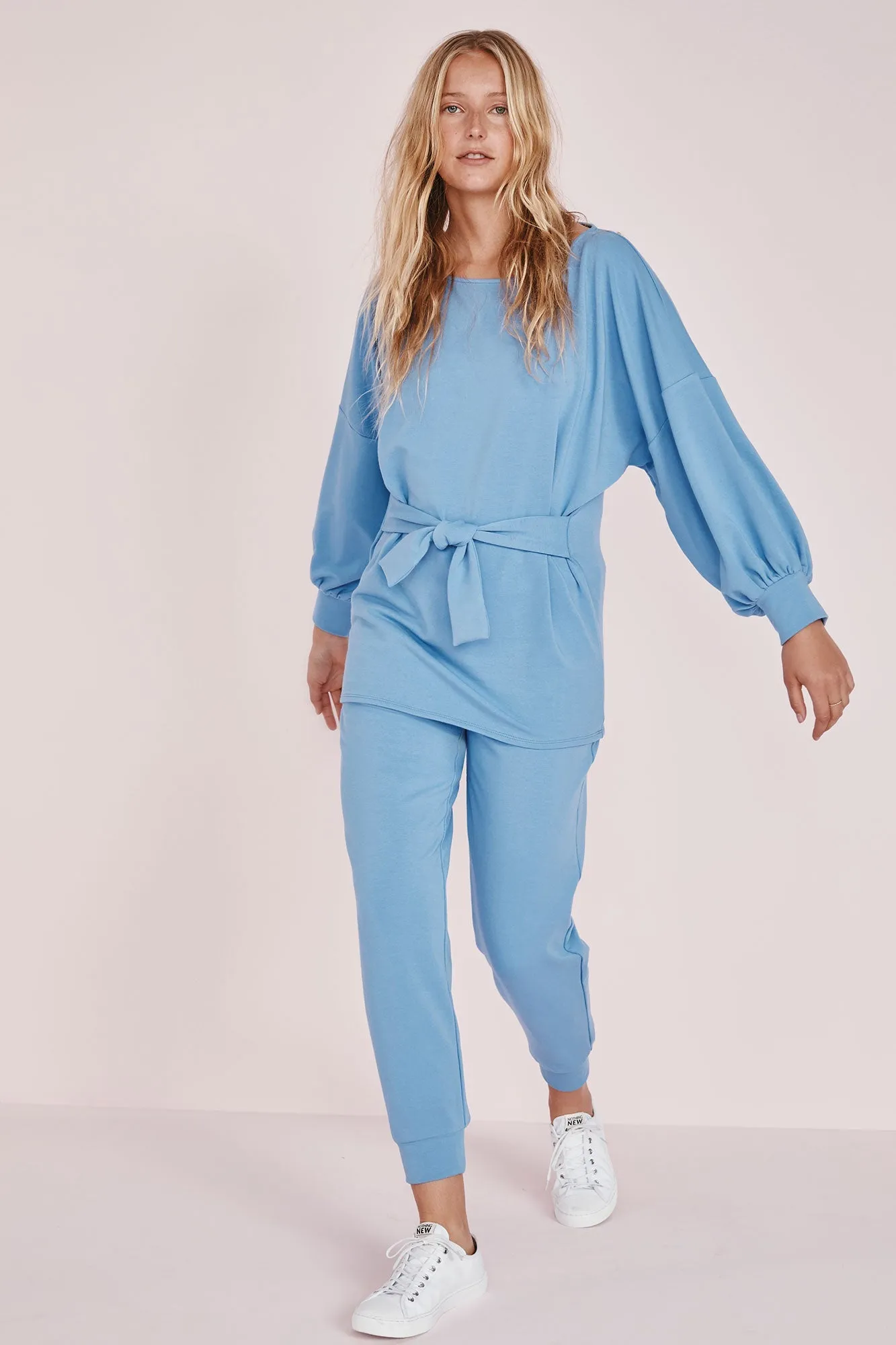 Fleur Reverie Terry Sweatshirt - Sky sold by Amour Vert