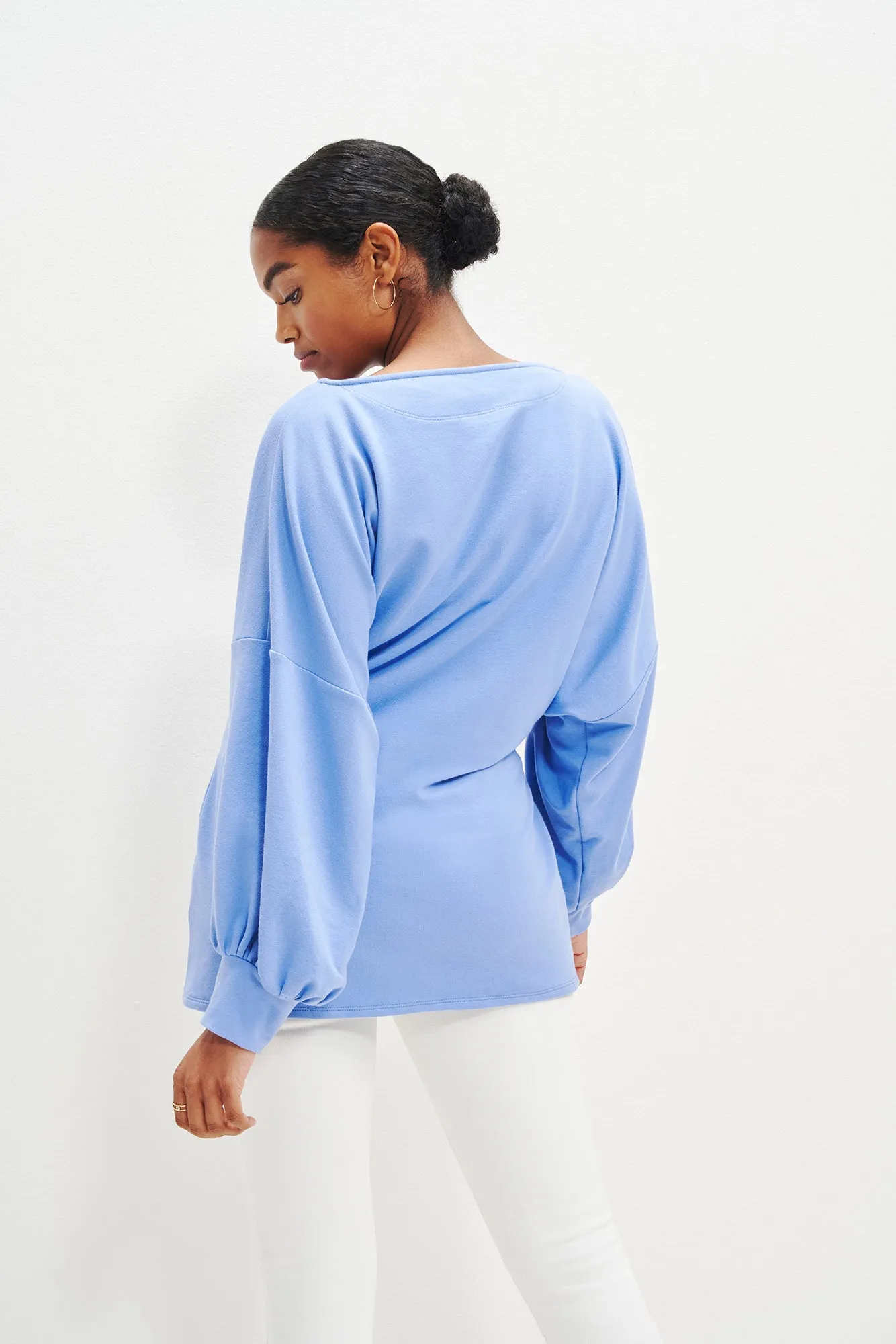 Fleur Reverie Terry Sweatshirt - Sky sold by Amour Vert product image thumbnail 5
