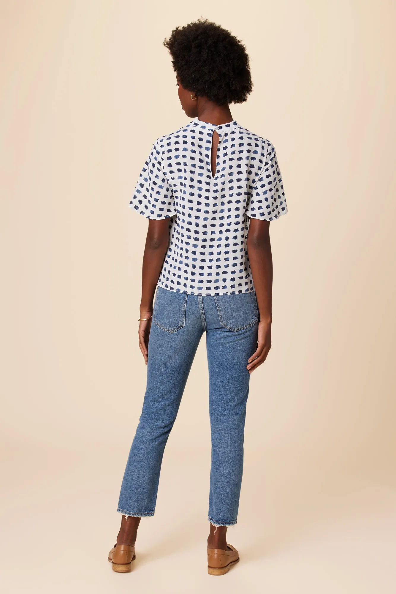 Seville Washable Silk Blouse - Squared Up White sold by Amour Vert product image thumbnail 3