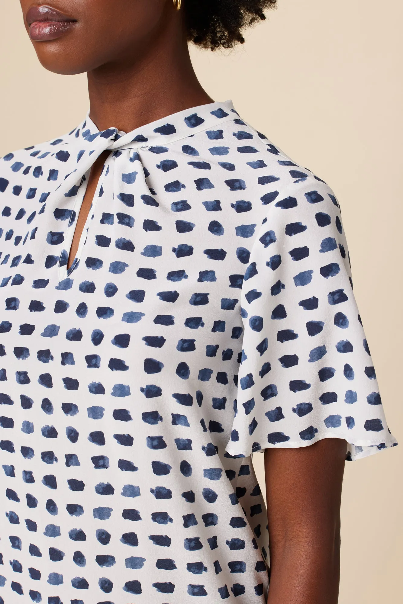 Seville Washable Silk Blouse - Squared Up White sold by Amour Vert product image thumbnail 4