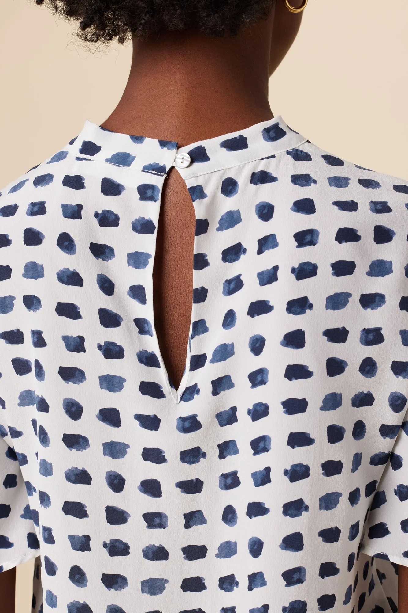 Seville Washable Silk Blouse - Squared Up White sold by Amour Vert product image thumbnail 5