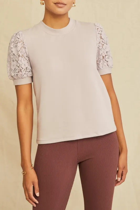 Tisha Luxe Fleece Top - Dawn sold by Amour Vert