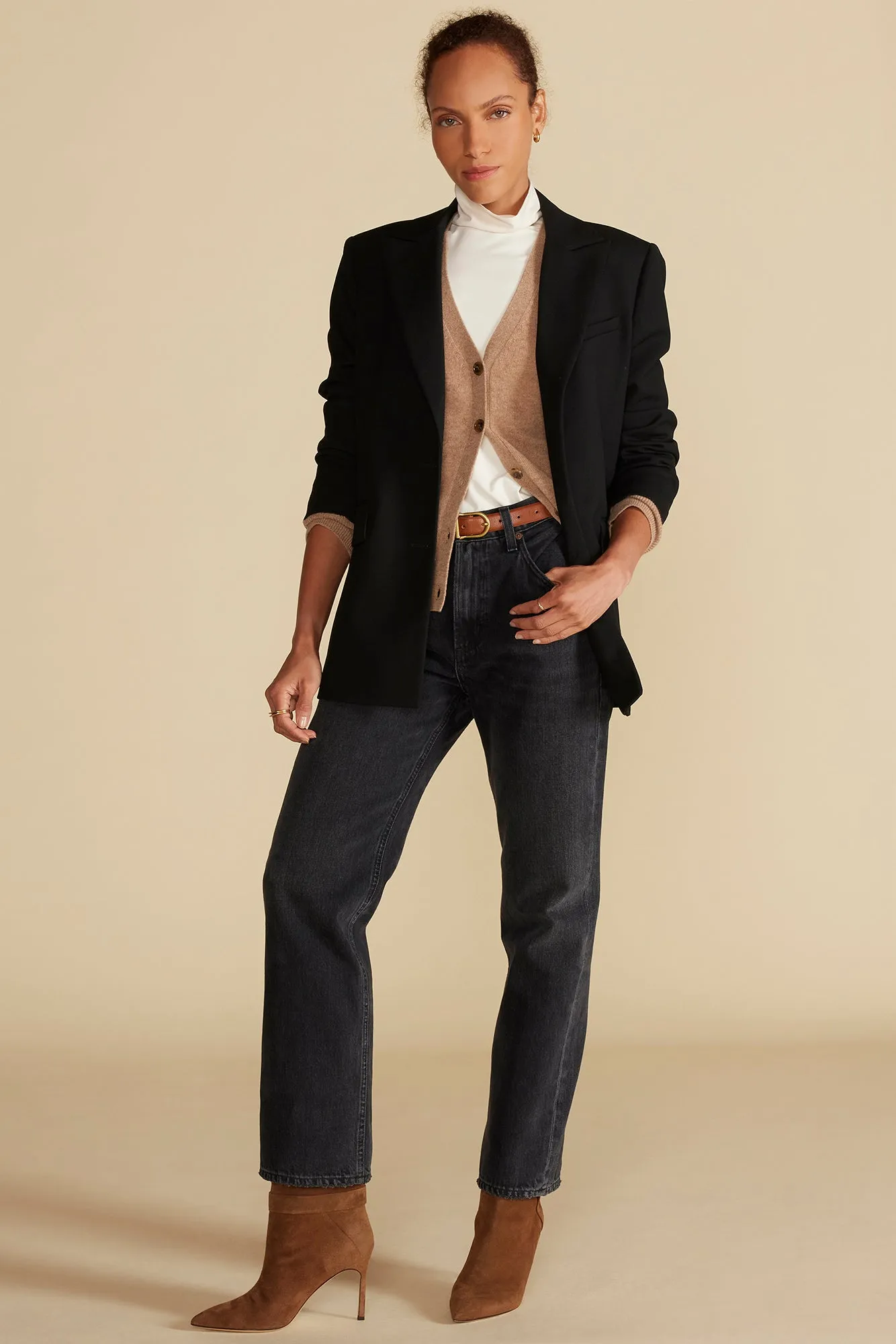 Mason Cashmere Cardigan - Camel sold by Amour Vert product image thumbnail 5