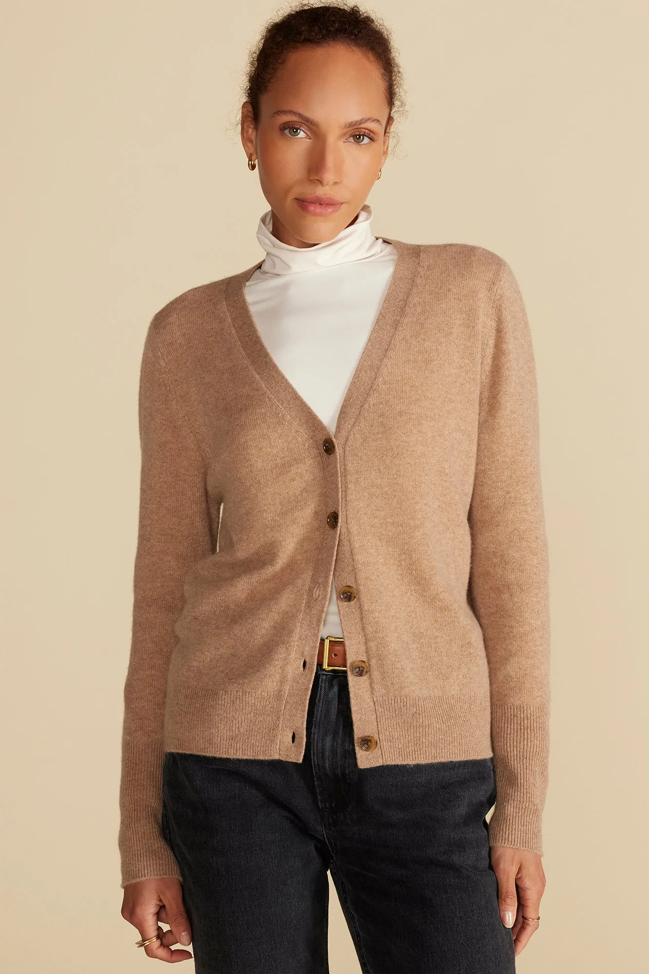 Mason Cashmere Cardigan - Camel sold by Amour Vert product image thumbnail 2
