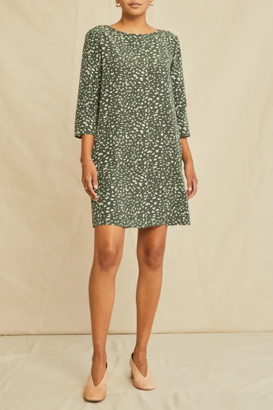 Sandrine Washable Silk Dress - Rocher Dot sold by Amour Vert