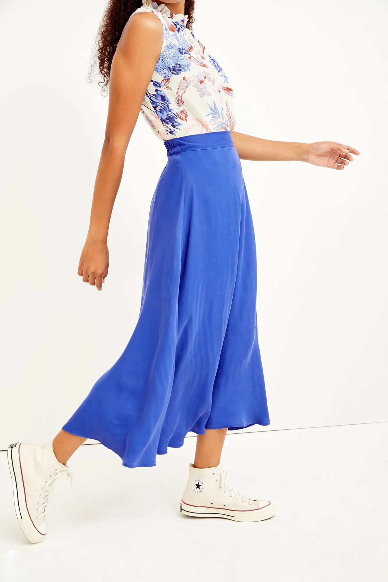 Blaze Cupro Skirt - Lapis sold by Amour Vert product image thumbnail 2