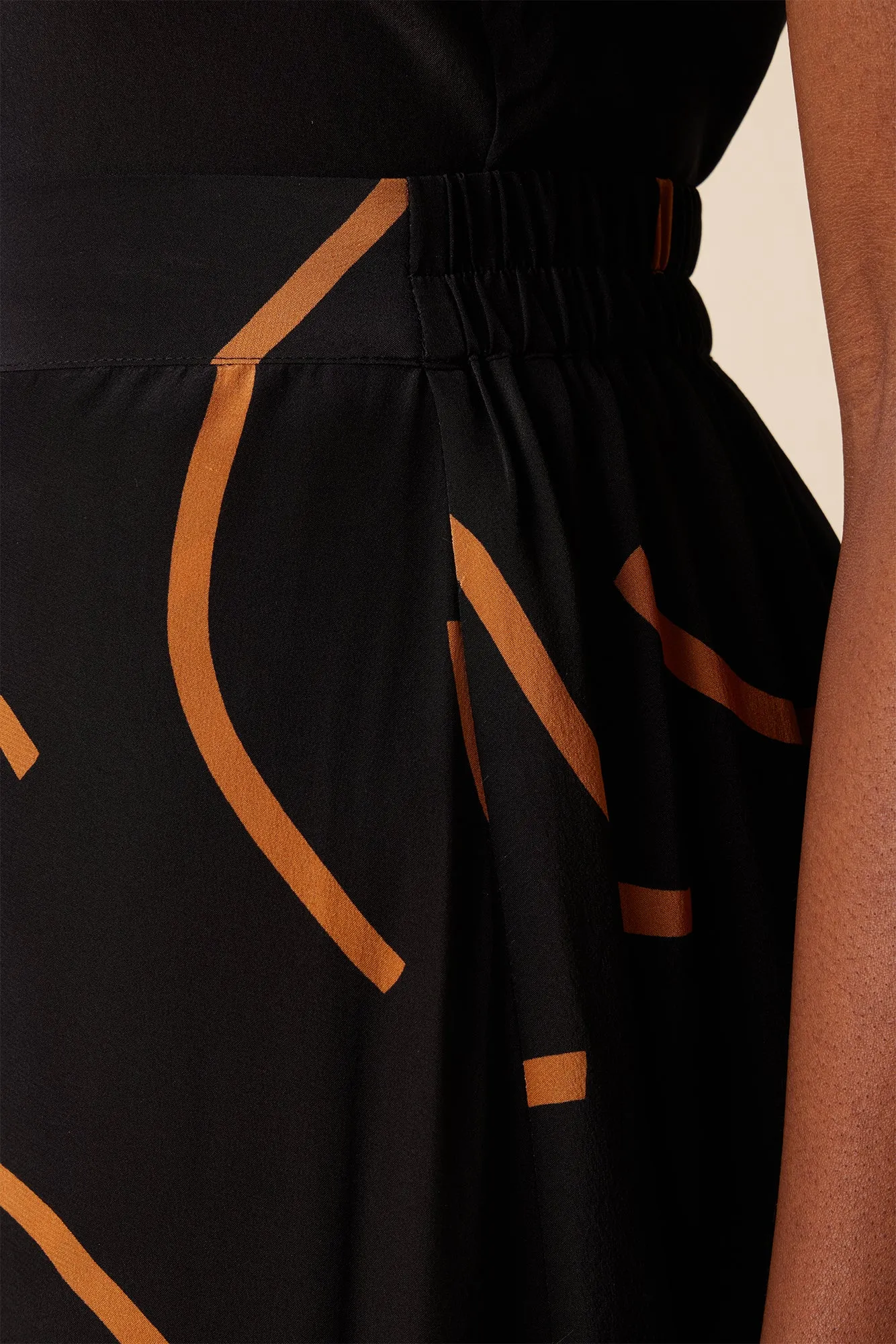 Blaze Washable Silk Skirt - Waves Caramel sold by Amour Vert product image thumbnail 5