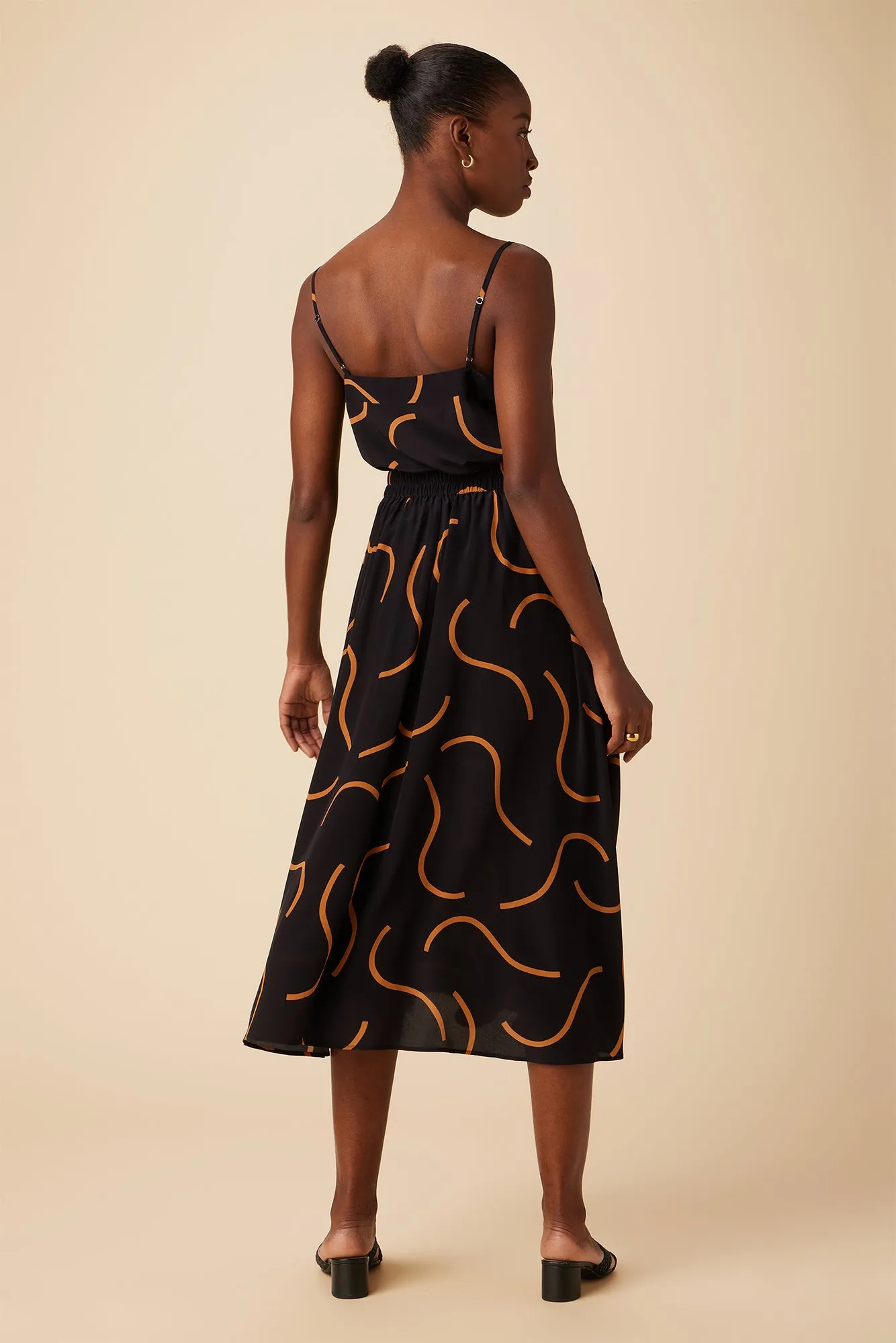 Blaze Washable Silk Skirt - Waves Caramel sold by Amour Vert product image thumbnail 4