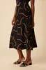 Blaze Washable Silk Skirt - Waves Caramel sold by Amour Vert