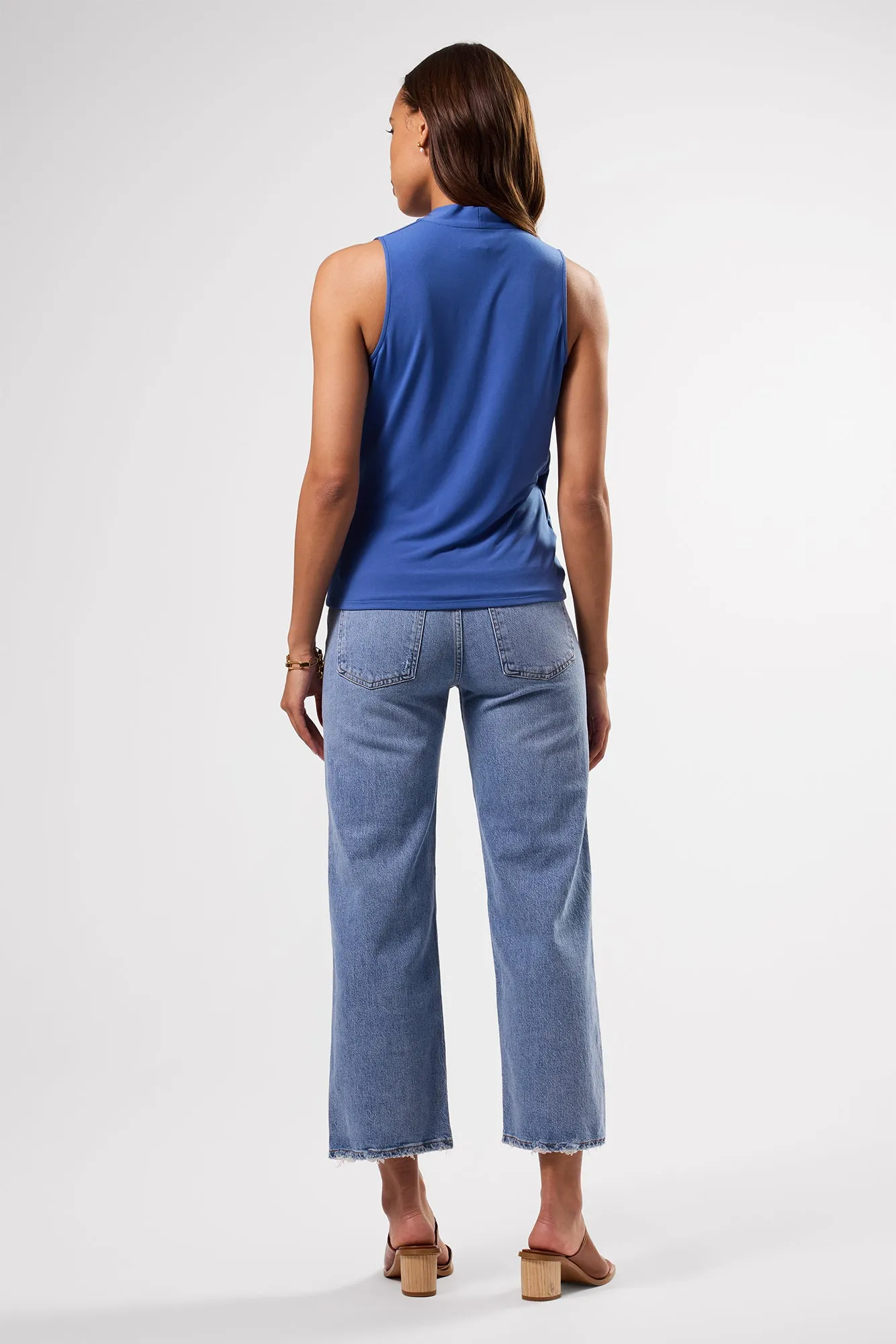 Calais Stretch Knit Tank - Aegean Blue sold by Amour Vert product image thumbnail 4