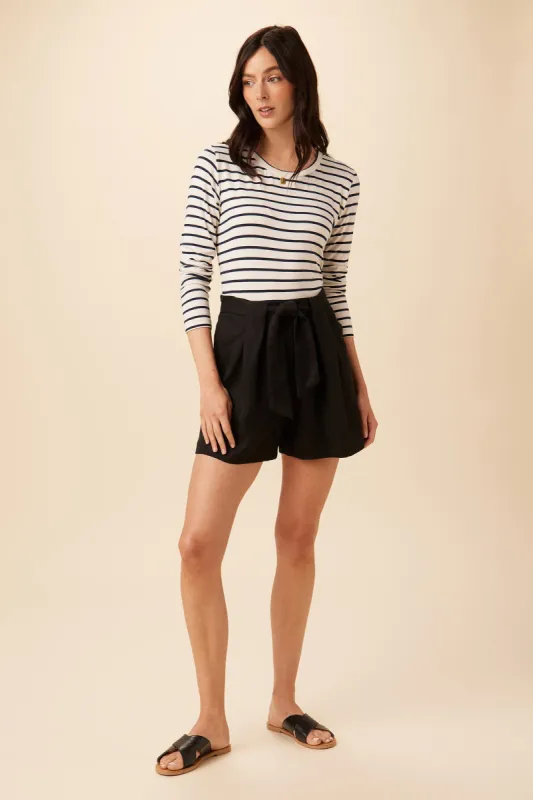 Eldora Tencel Twill Short - Black sold by Amour Vert