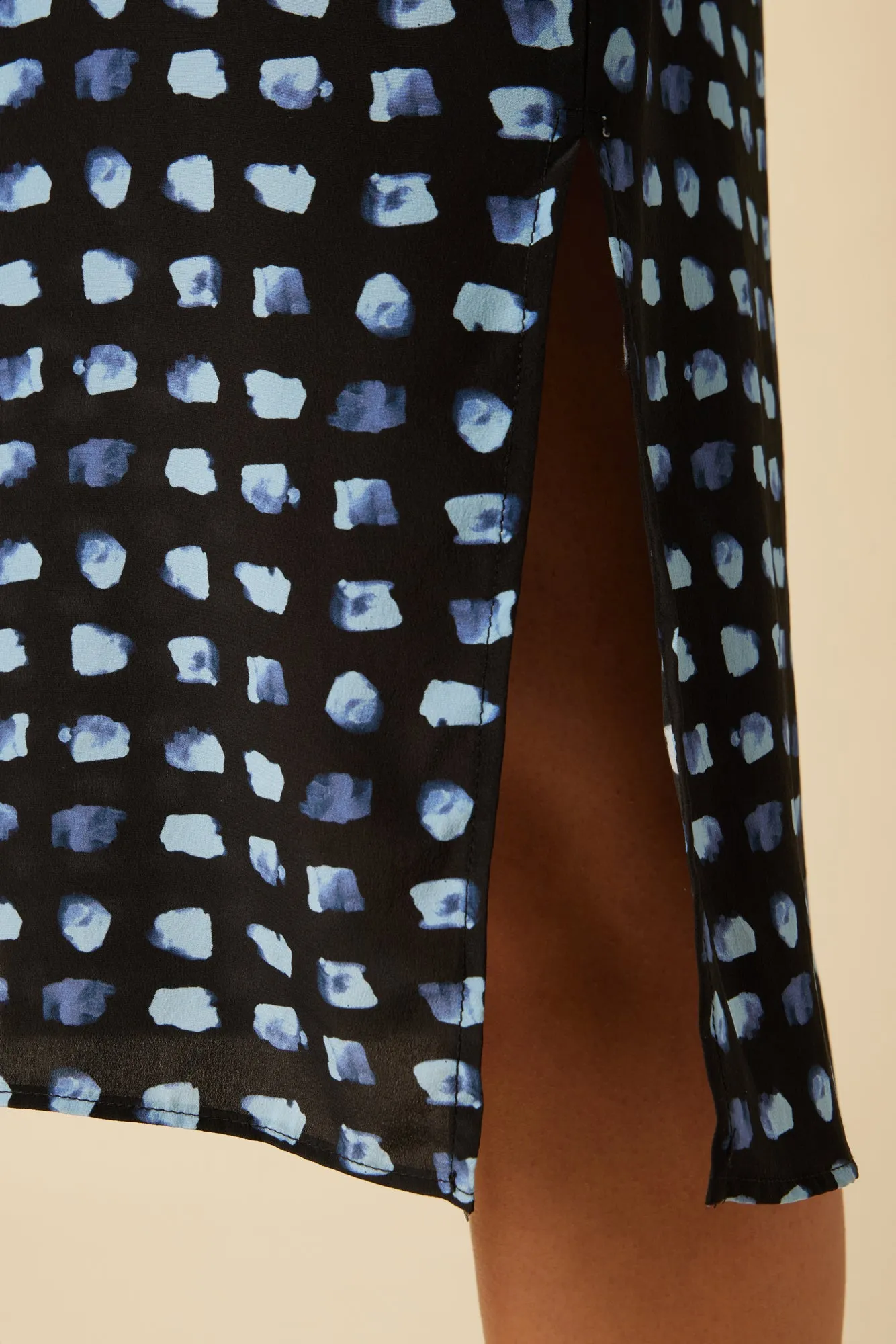 Cindra Washable Silk Midi Dress - Squared Up Black sold by Amour Vert product image thumbnail 5