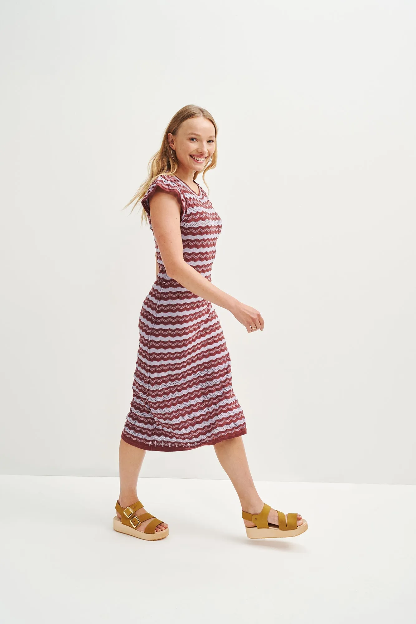 Betsy Organic Cotton Dress - Earth and Lavender sold by Amour Vert product image thumbnail 4