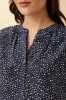 Renata Washable Silk Blouse - Trieste Dot sold by Amour Vert