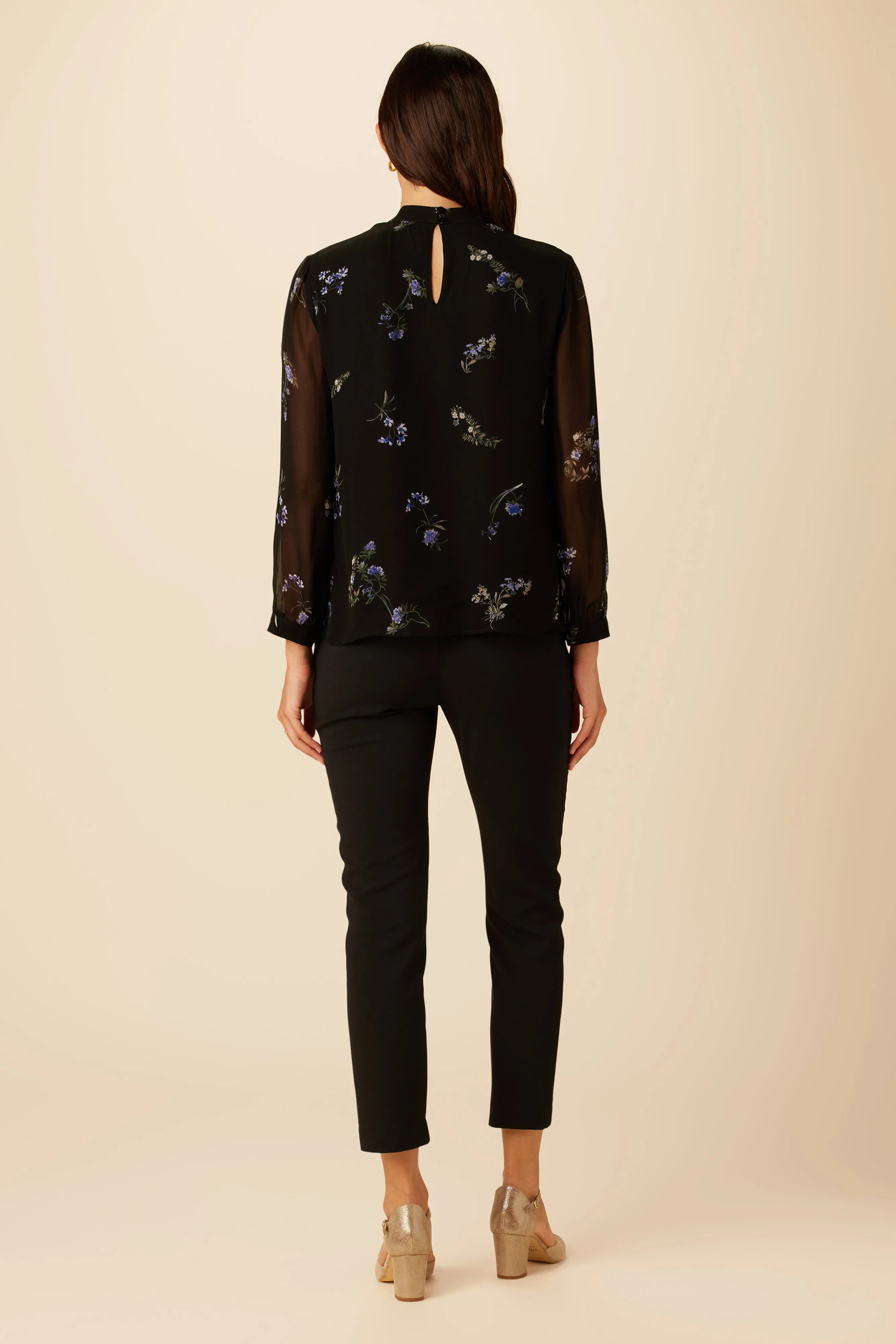 Jeanne Chiffon Blouse - Nahlia Floral sold by Amour Vert product image thumbnail 3