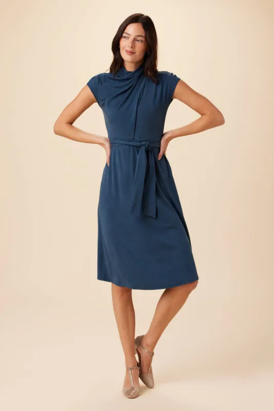 Hallie Tencel Luxe Dress - Azure sold by Amour Vert