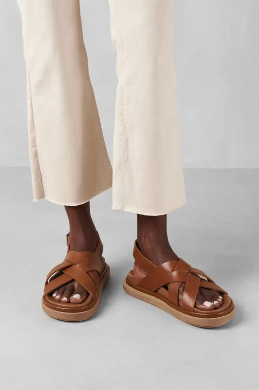 Alohas Trunca Padded Sandal - Tan made by Alohas