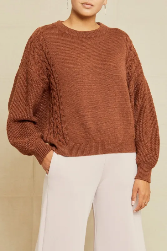 Emilie Wool Sweater - Rust sold by Amour Vert