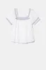 Embroidered Smocked Top - White Cobalt Embroidery sold by Amour Vert