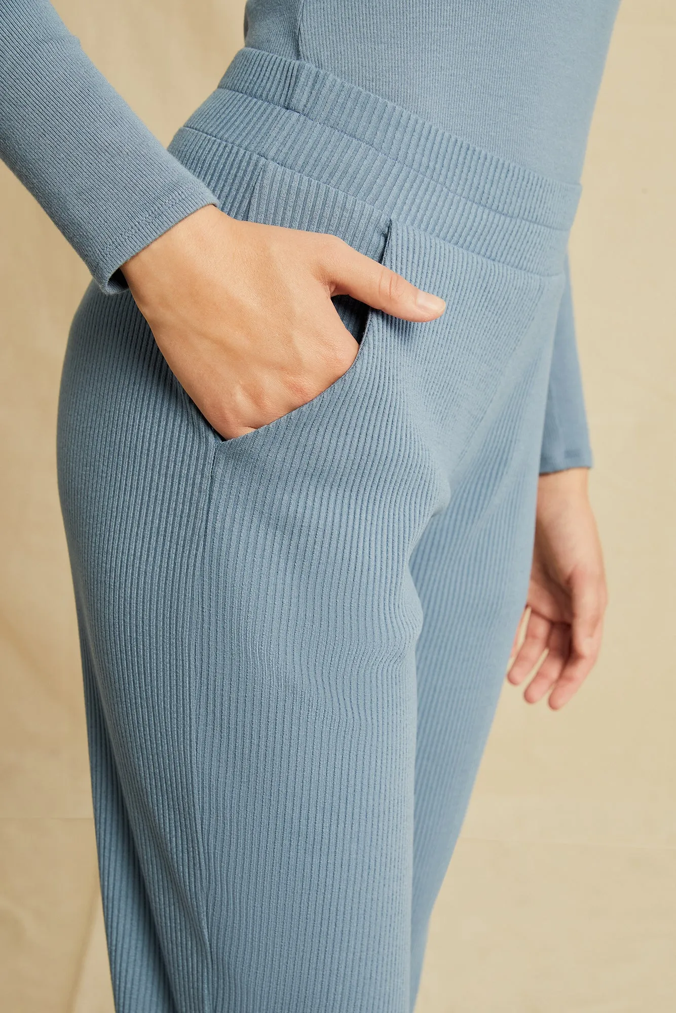 Skylar Paris Rib Joggers - Horizon sold by Amour Vert product image thumbnail 4