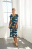 Cindra Midi Dress - Navy Leaf sold by Amour Vert